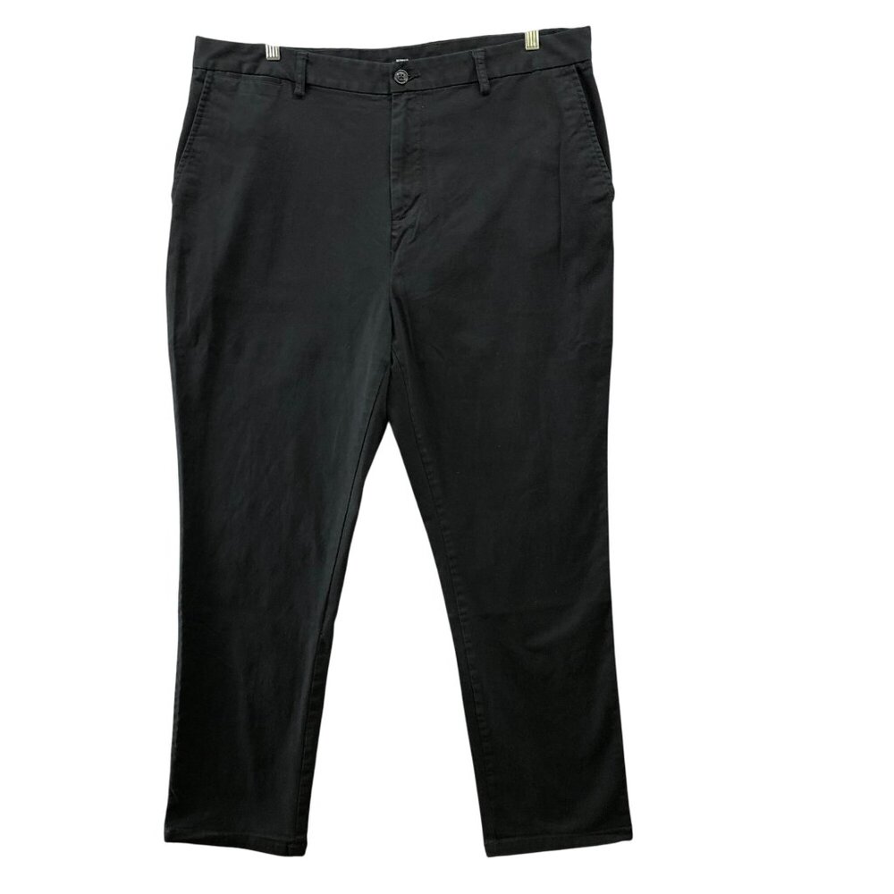 Old Navy Ultimate Athletic Chino Pants Mens 40x32 (40x31) Black Stretch Flat‎